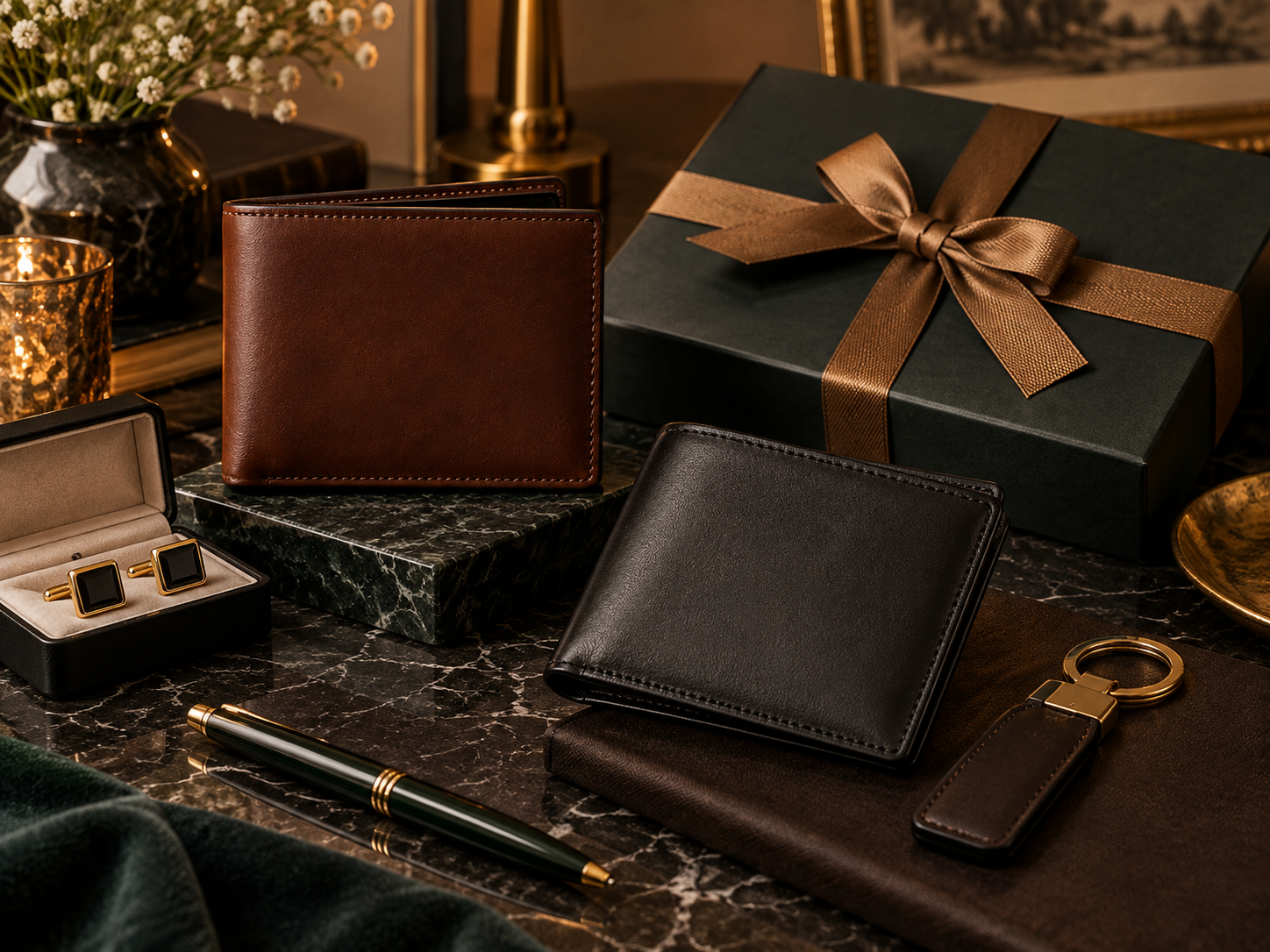 Aksesori kulit dan gift box
